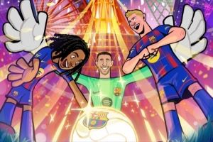 巴萨官推晒卡通海报预热神户友谊赛：2025-26赛季现在开始！